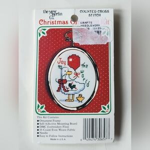 NWT - Counted Cross Stitch Xmas Ornament Kit - Goose Chick Balloon
